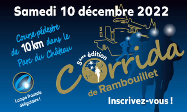 La Corrida de Rambouillet est de retour ! La 5ème édition aura lieu le samedi 10 décembre 2022