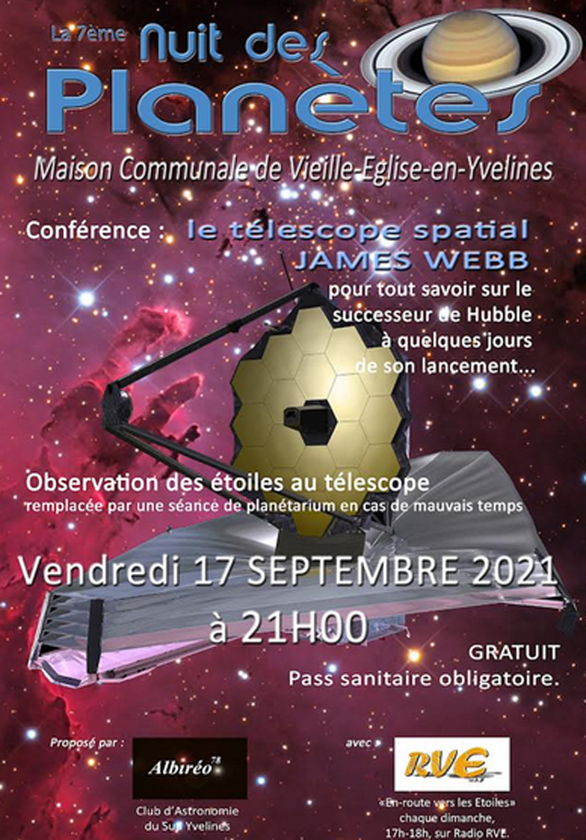 7ème nuit des planètes à Vieille-Eglise-en-Yvelines, le vendredi 17 septembre 2021